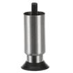 Picture of 1-5/8"OD x 4"H Stainless Steel Equipment Leg With 1/2-13 x 3/4"L Protruding Stud  And Adjustable Black Nylon Flanged Toe