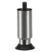 Picture of 1-5/8"OD x 4"H Stainless Steel Equipment Leg With 1/2-13 x 3/4"L Protruding Stud  And Adjustable Black Nylon Flanged Toe