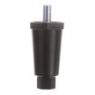 Picture of 2-1/2" H Black Thermoplastic Appliance Leg With 3/8-16 x 5/8"L Protruding Stud And Adjustable Hex Toe