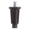 Picture of 2-1/2" H Black Thermoplastic Appliance Leg With 3/8-16 x 5/8"L Protruding Stud And Adjustable Hex Toe