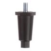Picture of 2-1/2" H Black Thermoplastic Appliance Leg With 3/8-16 x 5/8"L Protruding Stud And Adjustable Hex Toe