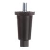 Picture of 2-1/2" H Black Thermoplastic Appliance Leg With 3/8-16 x 5/8"L Protruding Stud And Adjustable Hex Toe