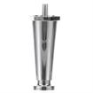 Picture of 4" H Chrome Plated Thermoplastic Appliance Leg With 3/8-16 x 5/8"L Protruding Stud And Adjustable Flanged Toe
