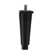 Picture of 4" H Black Thermoplastic Appliance Leg With 3/8-16 x 5/8"L Protruding Stud And Adjustable Hex Toe