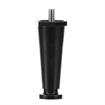 Picture of 4" H Black Thermoplastic Appliance Leg With 3/8-16 x 5/8"L Protruding Stud And Adjustable Flanged Toe