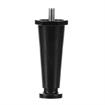 Picture of 4" H Black Thermoplastic Appliance Leg With 3/8-16 x 5/8"L Protruding Stud And Adjustable Flanged Toe