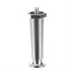 Picture of 4" H Nickel Plated Die Cast Appliance Leg With 3/8-16 x 5/8"L Protruding Stud And Adjustable Flanged Toe