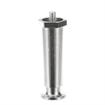 Picture of 4" H Nickel Plated Die Cast Appliance Leg With 3/8-16 x 5/8"L Protruding Stud And Adjustable Flanged Toe