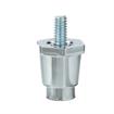 Picture of 1" H Chrome Plated Thermoplastic Appliance Leg With 1/4-20 x 1/2" L Protruding Stud and Adjustable Round Toe