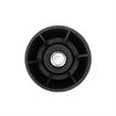Picture of 4" H Black Thermoplastic Appliance Leg With 1/2-13 Flush Stud and Nickel Plated Die Cast Adjustable Flanged Toe