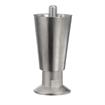 Picture of 4" H Nickel Plated Thermoplastic Appliance Leg With 1/2-13 x 1/2" L Protruding Stud and Nickel Plated Die Cast Adjustable Flanged Toe