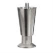 Picture of 4" H Nickel Plated Thermoplastic Appliance Leg With 1/2-13 x 1/2" L Protruding Stud and Nickel Plated Die Cast Adjustable Flanged Toe