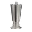 Picture of 4" H Nickel Plated Thermoplastic Appliance Leg With 1/2-13 x 1/2" L Protruding Stud and Nickel Plated Die Cast Adjustable Flanged Toe