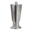 Picture of 4" H Nickel Plated Thermoplastic Appliance Leg With 1/2-13 x 1/2" L Protruding Stud and Nickel Plated Die Cast Adjustable Flanged Toe