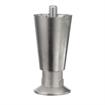 Picture of 4" H Nickel Plated Thermoplastic Appliance Leg With 1/2-13 x 1/2" L Protruding Stud and Nickel Plated Die Cast Adjustable Flanged Toe