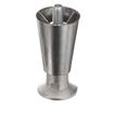 Picture of 4" H Nickel Plated Thermoplastic Appliance Leg With 1/2-13 x 1/2" L Protruding Stud and Nickel Plated Die Cast Adjustable Flanged Toe