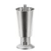 Picture of 4" H Nickel Plated Thermoplastic Appliance Leg With 3/8-16 x 1/2" L Protruding Stud and Nickel Plated Die Cast Adjustable Flanged Toe