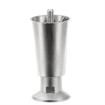 Picture of 4" H Nickel Plated Thermoplastic Appliance Leg With 3/8-16 x 1/2" L Protruding Stud and Nickel Plated Die Cast Adjustable Flanged Toe