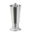 Picture of 4" H Nickel Plated Thermoplastic Appliance Leg With 3/8-16 x 1/2" L Protruding Stud and Nickel Plated Die Cast Adjustable Flanged Toe
