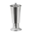 Picture of 4" H Nickel Plated Thermoplastic Appliance Leg With 3/8-16 x 1/2" L Protruding Stud and Nickel Plated Die Cast Adjustable Flanged Toe