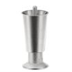 Picture of 4" H Nickel Plated Thermoplastic Appliance Leg With 3/8-16 x 1/2" L Protruding Stud and Nickel Plated Die Cast Adjustable Flanged Toe