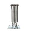 Picture of 2" OD x 6" H Stainless Steel Flared Top Equipment Leg With 3-1/2" Square Removable Mounting Plate And Adjustable Hex Toe