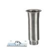 Picture of 2" OD x 6" H Stainless Steel Flared Top Equipment Leg With 3-1/2" Square Removable Mounting Plate And Adjustable Hex Toe