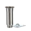 Picture of 2" OD x 6" H Stainless Steel Flared Top Equipment Leg With 3-1/2" Square Removable Mounting Plate And Adjustable Hex Toe