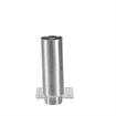 Picture of 2" OD x 6" H Stainless Steel Heavy Duty Equipment Leg With 3-1/2" Square Removable Mounting Plate And Adjustable Hex Toe