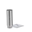 Picture of 2" OD x 6" H Stainless Steel Heavy Duty Equipment Leg With 3-1/2" Square Removable Mounting Plate And Adjustable Hex Toe