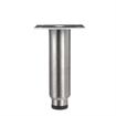 Picture of 1-5/8" OD x 6" H Stainless Steel Heavy Duty Equipment Leg With 3-1/2" Square Removable Mounting Plate And Adjustable Black Nylon Toe