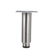 Picture of 1-5/8" OD x 6" H Stainless Steel Heavy Duty Equipment Leg With 3-1/2" Square Removable Mounting Plate And Adjustable Black Nylon Toe
