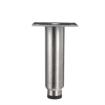 Picture of 1-5/8" OD x 6" H Stainless Steel Heavy Duty Equipment Leg With 3-1/2" Square Removable Mounting Plate And Adjustable Black Nylon Toe