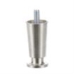 Picture of 1-1/4" OD x 2-1/2" H Nickel Plated Die Cast Appliance Leg With 3/8-16 x 5/8" L Protruding Stud And Adjustable Flanged Toe