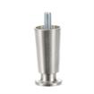 Picture of 1-1/4" OD x 2-1/2" H Nickel Plated Die Cast Appliance Leg With 3/8-16 x 5/8" L Protruding Stud And Adjustable Flanged Toe