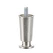 Picture of 1-1/4" OD x 2-1/2" H Nickel Plated Die Cast Appliance Leg With 3/8-16 x 5/8" L Protruding Stud And Adjustable Flanged Toe