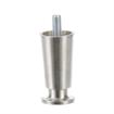 Picture of 1-1/4" OD x 2-1/2" H Nickel Plated Die Cast Appliance Leg With 3/8-16 x 5/8" L Protruding Stud And Adjustable Flanged Toe