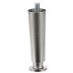 Picture of 1-1/4" OD x 4" H Nickel Plated Die Cast Appliance Leg With 3/8-16 x 5/8" L Protruding Stud And Adjustable Flanged Toe