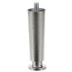 Picture of 1-1/4" OD x 4" H Nickel Plated Die Cast Appliance Leg With 3/8-16 x 5/8" L Protruding Stud And Adjustable Flanged Toe