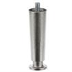 Picture of 1-1/4" OD x 4" H Nickel Plated Die Cast Appliance Leg With 3/8-16 x 5/8" L Protruding Stud And Adjustable Flanged Toe