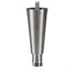 Picture of 6" H Nickel Plated Die Cast Equipment Leg With 1/2-13 x 3/4" L Protruding Stud And Adjustable Hex Toe