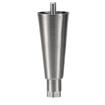 Picture of 6" H Nickel Plated Die Cast Equipment Leg With 1/2-13 x 3/4" L Protruding Stud And Adjustable Hex Toe