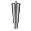 Picture of 6" H Nickel Plated Die Cast Equipment Leg With 1/2-13 x 3/4" L Protruding Stud And Adjustable Hex Toe