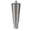 Picture of 6" H Nickel Plated Die Cast Equipment Leg With 1/2-13 x 3/4" L Protruding Stud And Adjustable Hex Toe