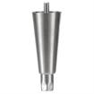 Picture of 6" H Nickel Plated Die Cast Equipment Leg With 1/2-13 x 3/4" L Protruding Stud And Adjustable Stainless Steel Hex Toe
