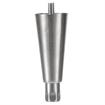Picture of 6" H Nickel Plated Die Cast Equipment Leg With 1/2-13 x 3/4" L Protruding Stud And Adjustable Stainless Steel Hex Toe