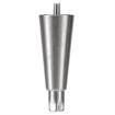 Picture of 6" H Nickel Plated Die Cast Equipment Leg With 1/2-13 x 3/4" L Protruding Stud And Adjustable Stainless Steel Hex Toe