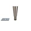 Picture of 6" H Nickel Plated Die Cast Equipment Leg With 3-1/2" Square Removable Mounting Plate And Adjustable Hex Toe
