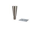 Picture of 6" H Nickel Plated Die Cast Equipment Leg With 3-1/2" Square Removable Mounting Plate And Adjustable Hex Toe