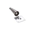 Picture of 6" H Nickel Plated Die Cast Equipment Leg With 3-1/2" Square Removable Mounting Plate And Adjustable Stainless Steel Hex Toe